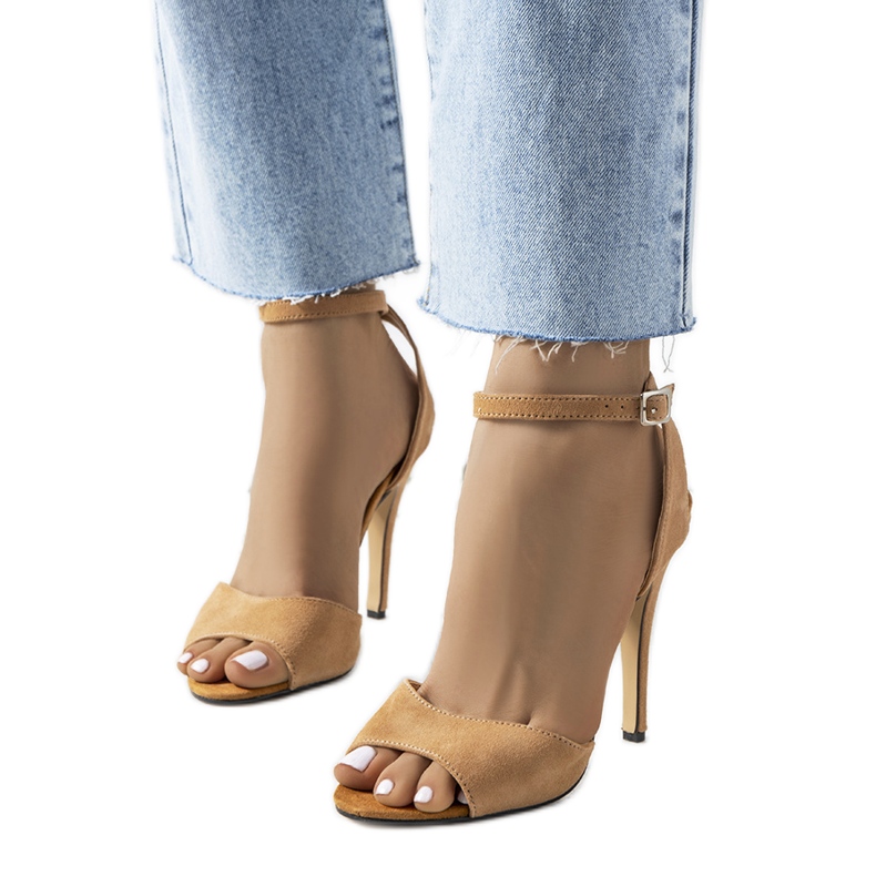 Beiget avoimet pumput Luigina-kantapäässä