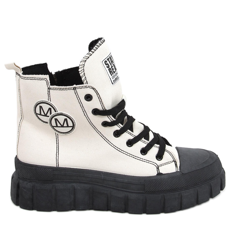 Kaya BEIGE / BLACK korkeat lenkkarit musta