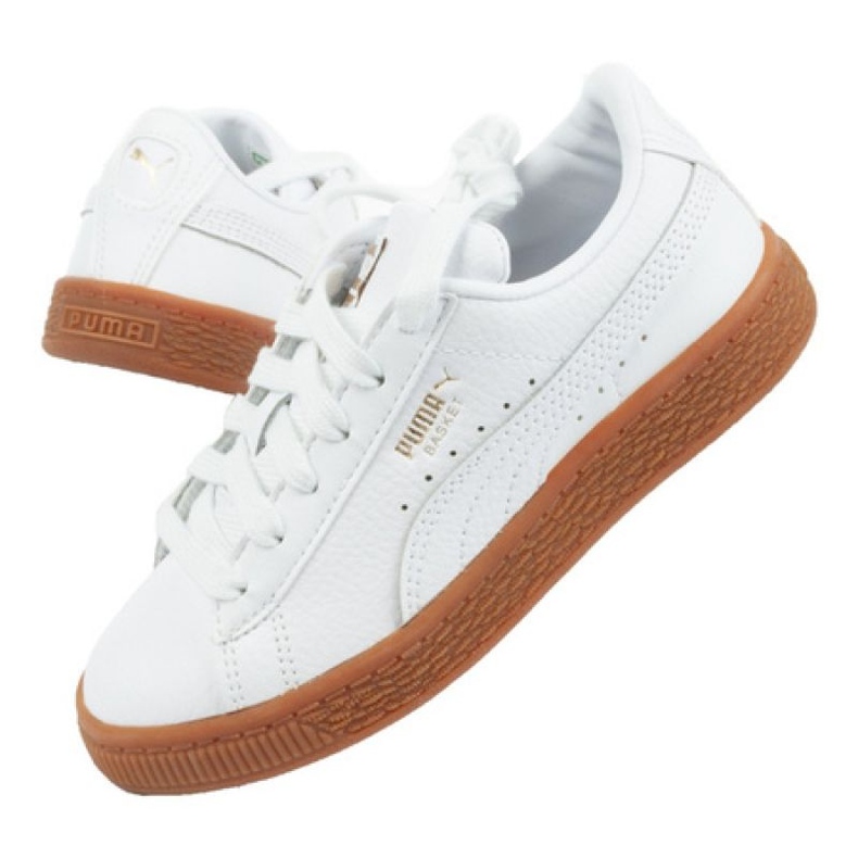 Puma Basket Classic Gum Jr 366669 02 valkoinen
