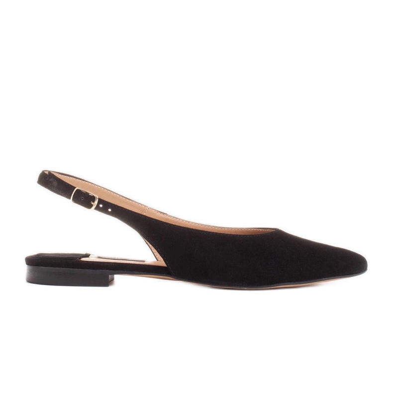 Marco Shoes Mustat luonnonmokkanahkasandaalit