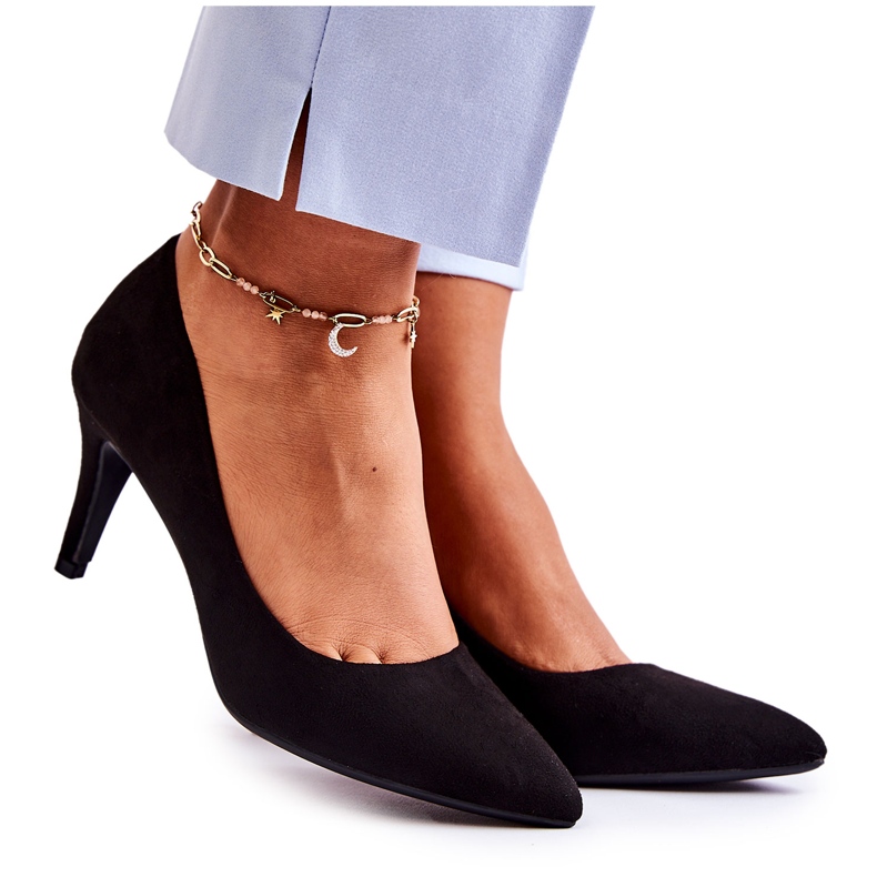 PG1 Klassiset mustat Theira mokkanahkakorkokengät