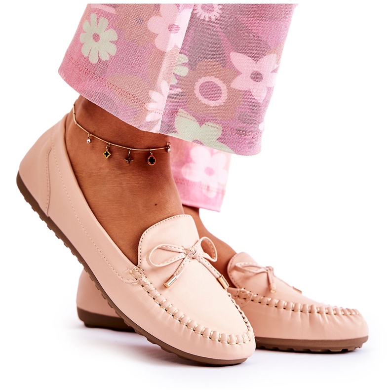 PG1 Naisten loaferit, joissa on rusetti Nude Aurila beige