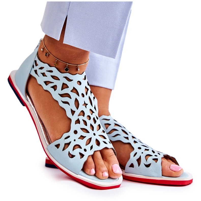 PA2 Kevyet nahkasandaalit Vaaleansininen Alima