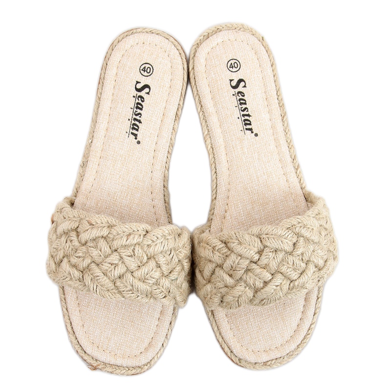 Erika Beige naisten string-tossut