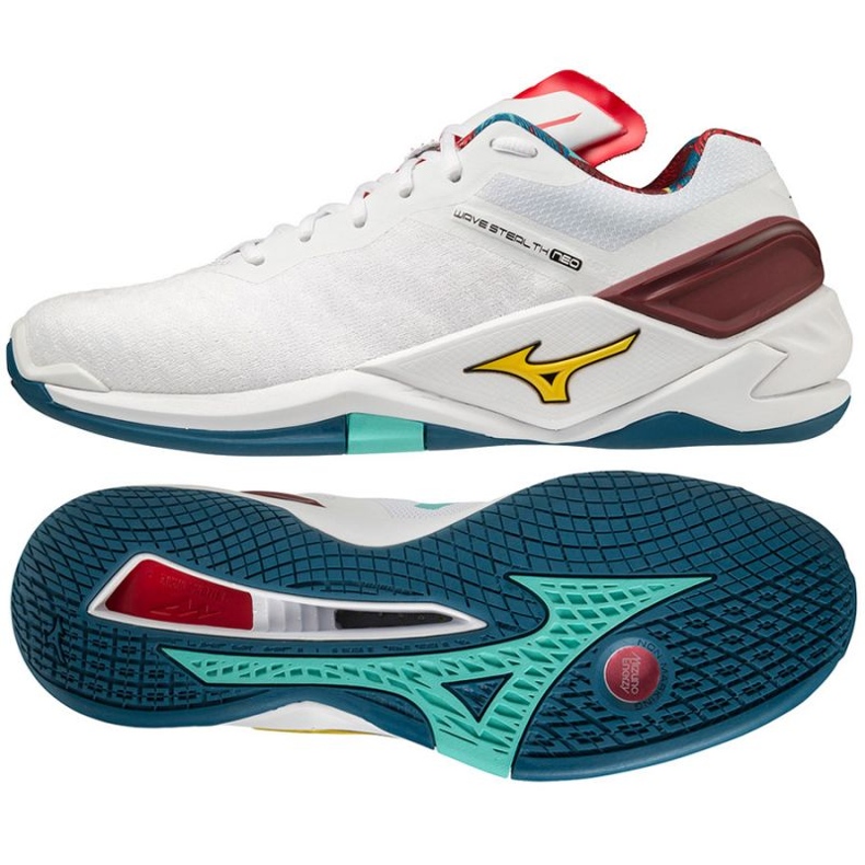 Mizuno Wave Stealth Neo M X1GA200048 kengät valkoinen valkoinen