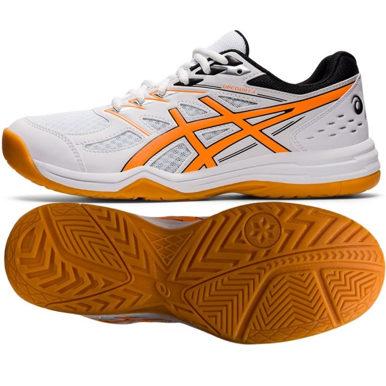 Asics Upcourt 4 M 1071A053 104 lentopallokengät valkoinen valkoinen