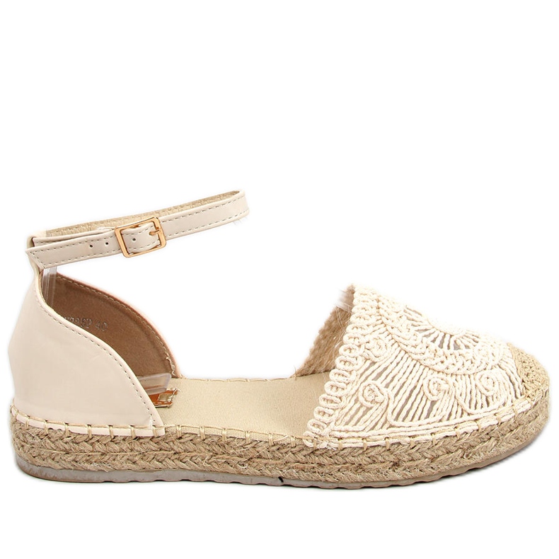 Jasmine Beige harjakattoiset espadrillit