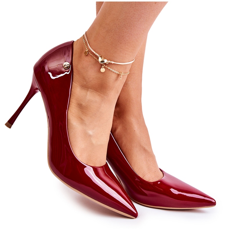 Vinceza Klassiset lakatut punaiset Lerisa Stiletost punainen