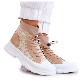FW1 Muodikkaat tennarit High Sock Beige Collin