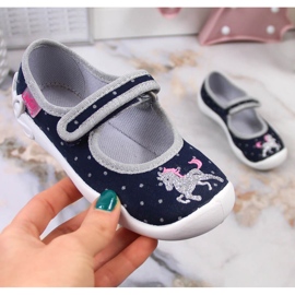 Mustat Befado tyttöjen tarranauhatossut yksisarvisella