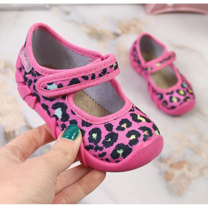 Tyttöjen tossut tarranauhalla pinkki pantteri pinkki Befado vaaleanpunainen