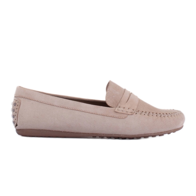 Marco Shoes Klassiset housut pehmeästä mokkanahkasta beige