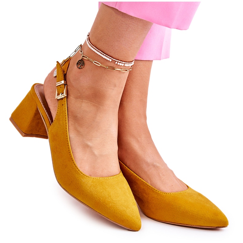 WS1 Suede Pumps In Spitz Yellow Ashley keltainen