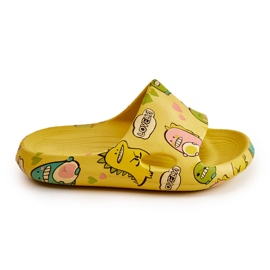 WJ1 Kevyet lasten tossut Dinosaurs Yellow Astro keltainen