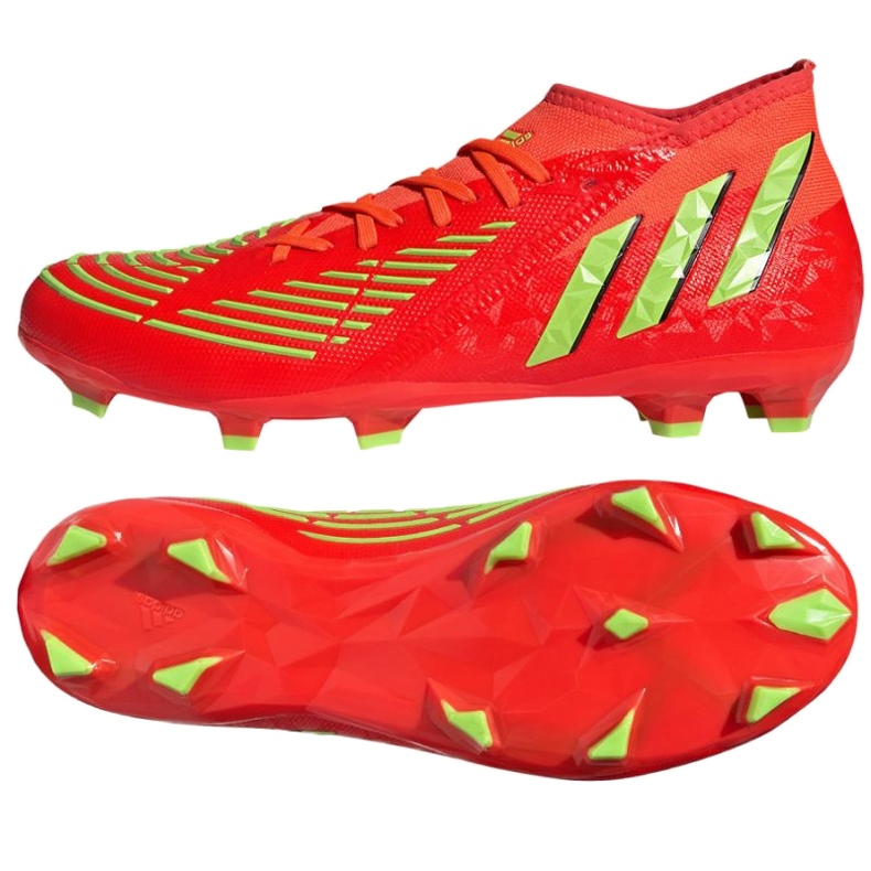Adidas Predator Edge.2 Fg GW1009 kengät punainen appelsiinit ja punaiset