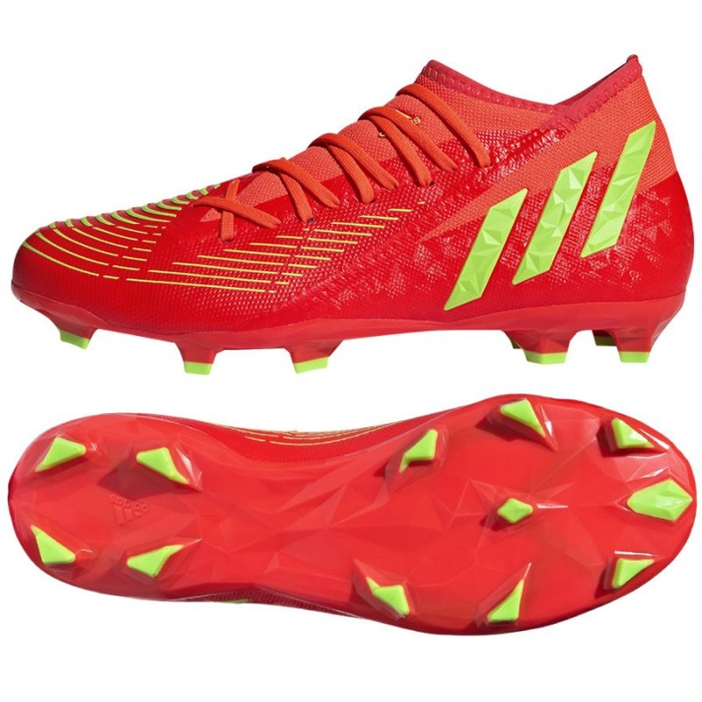 Adidas Predator Edge.3 Fg M GW1005 kengät punainen appelsiinit ja punaiset