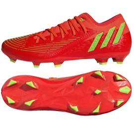 Kengät Adidas Predator Edge. 3 L Fg M GW0994 punainen appelsiinit ja punaiset
