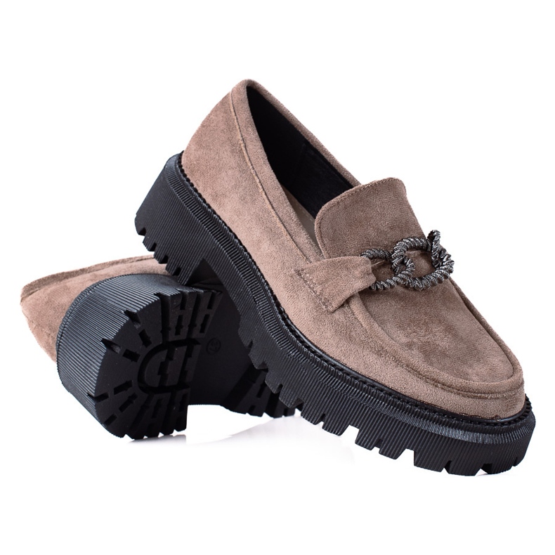 SHELOVET Loaferit alustalla ruskea