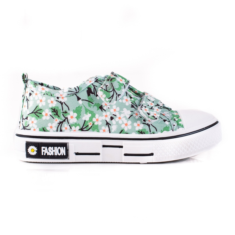 Shelovet lasten tennarit vihreillä kukilla ['valkoinen', 'vihreä', 'keltainen'] vihreä