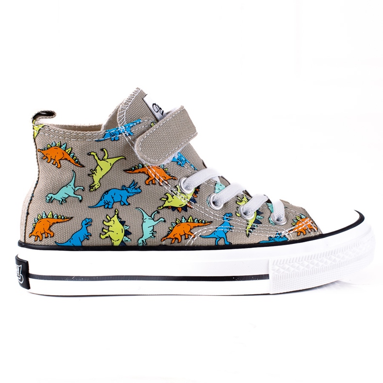 Korkeat tennarit pojille Shelovet harmaat dinosaurukset