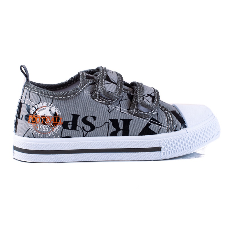 Shelovet poikien tennarit, joissa tarranauha harmaa