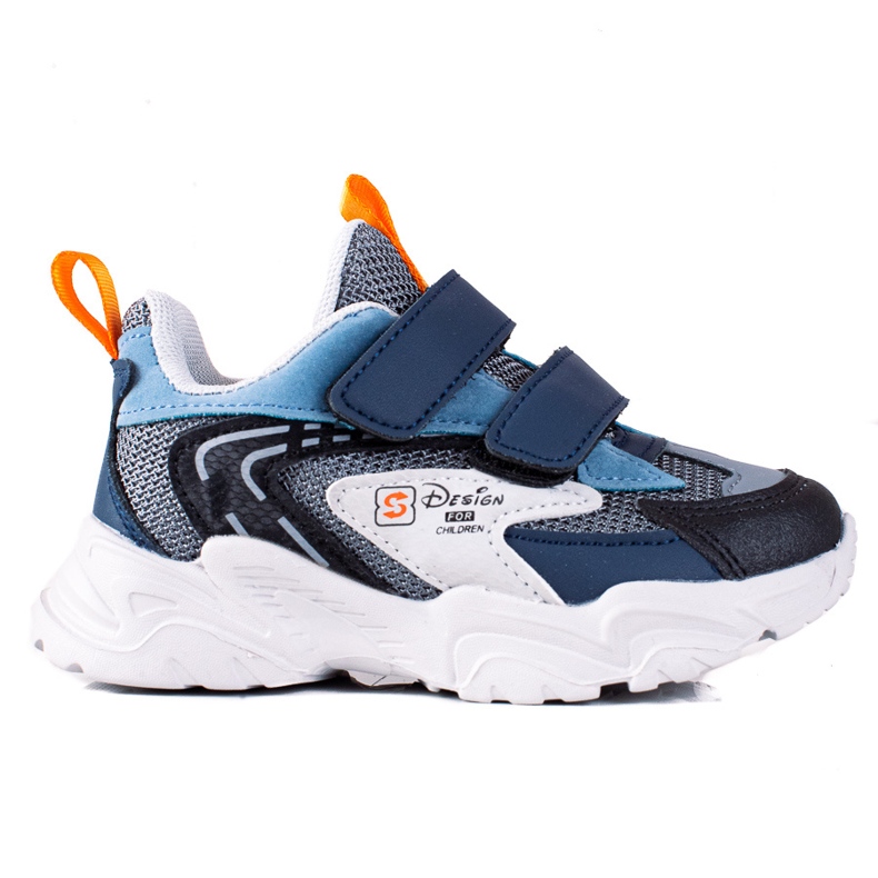 Shelovet poikien tennarit paksulla harmaalla pohjalla sininen