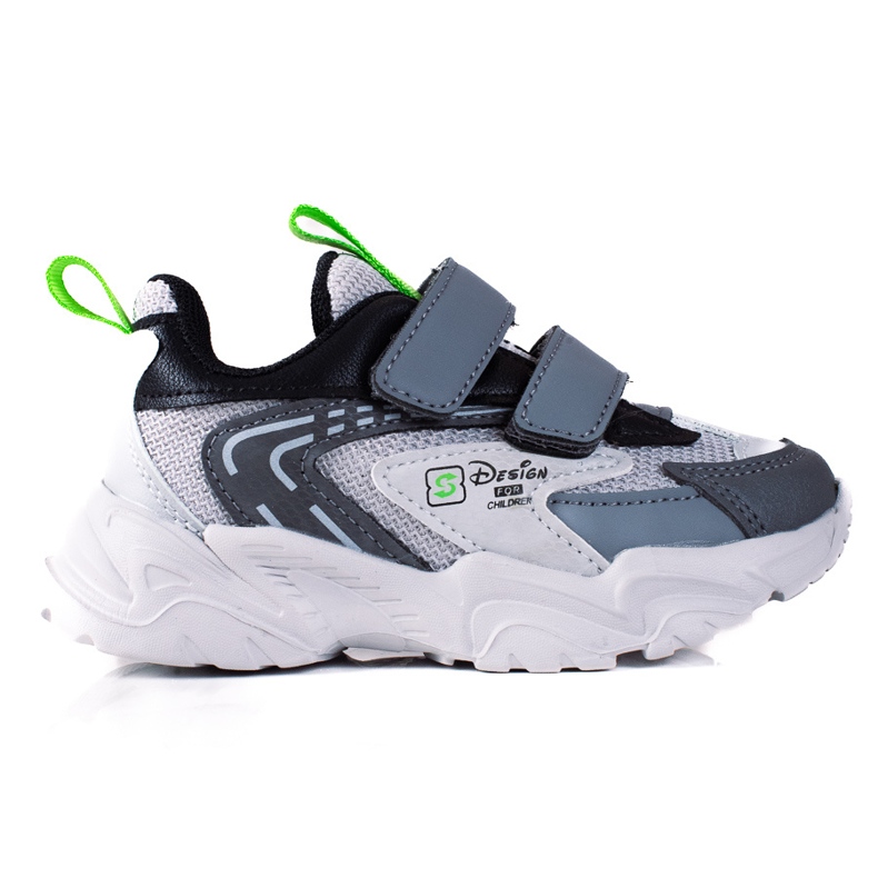 Shelovet poikien tennarit, joissa paksu pohja, vaaleanharmaa