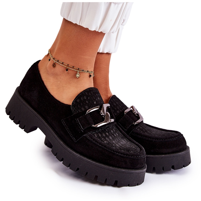 PL5 Muodikkaat mokkanahkaiset mustat Loafers Rayhan