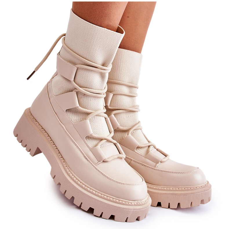 Naisten saappaat Työntekijät, joissa on sukka beige Fallor