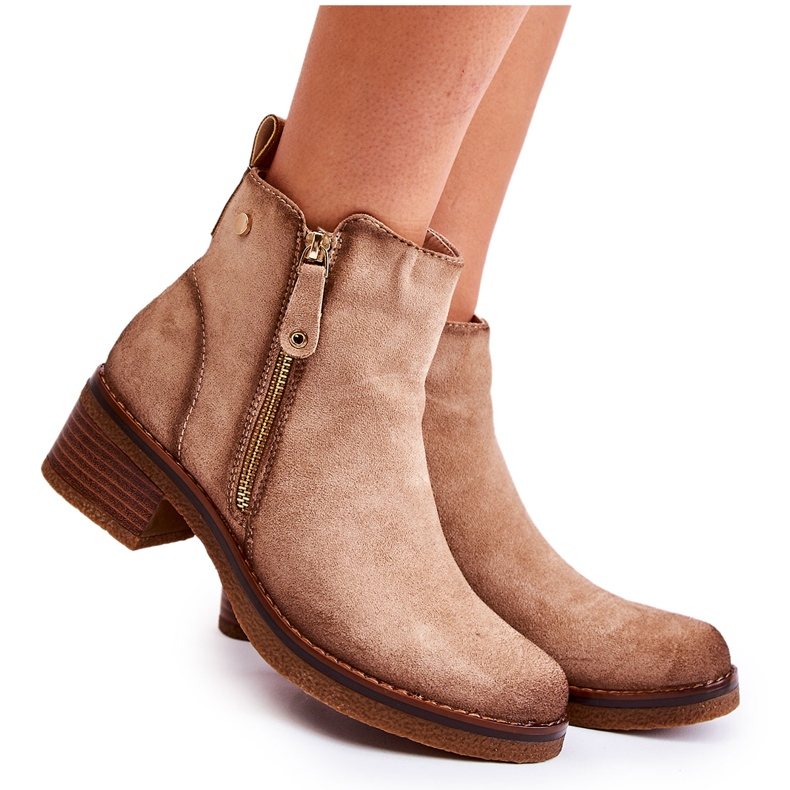 Mokkasaappaat matalassa tolppassa Beige Laurisa