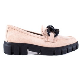 Vincezan beige-mokkanahkakengät