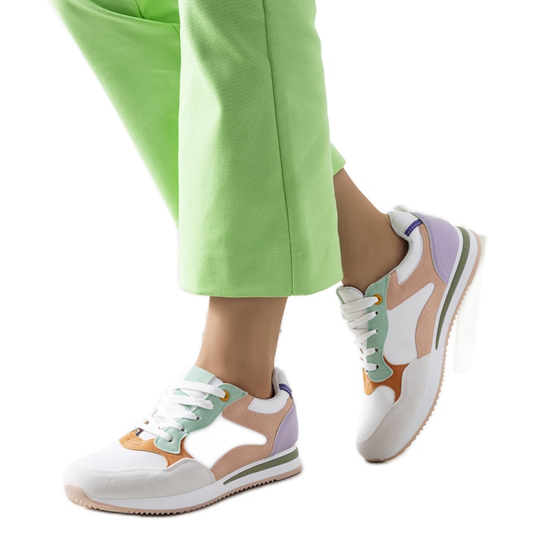 Kindler naisten valkoiset ja violetit tennarit valkoinen violetti vaaleanpunainen