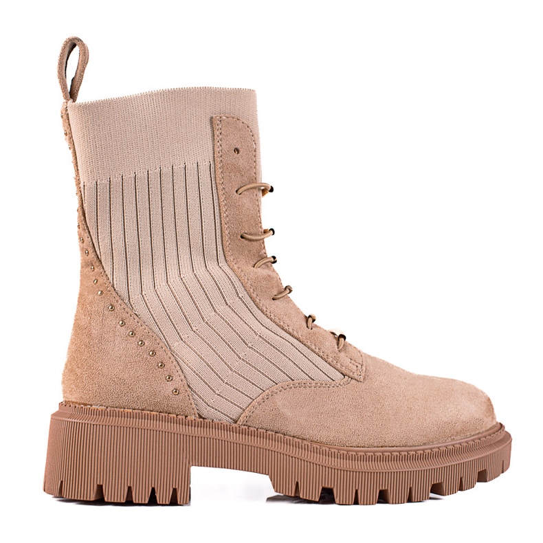 SHELOVET Beige mokkanahka solmitut laukut