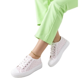 Chelms valkoiset ja vaaleanpunaiset tennarit valkoinen