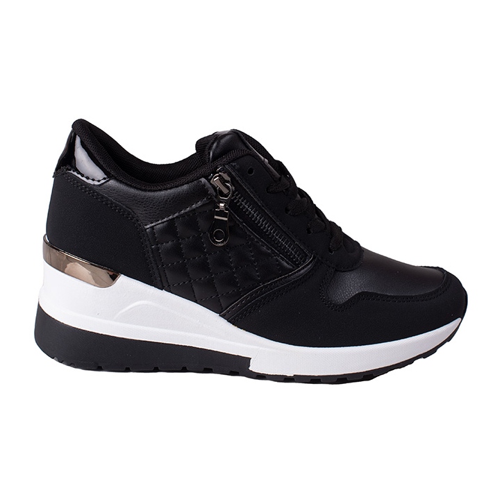 Naisten Shelovet mustat lenkkarit tikkauksella