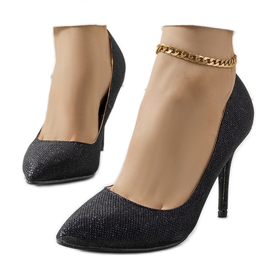 Mustat kiiltävät Macerra-korkokengät