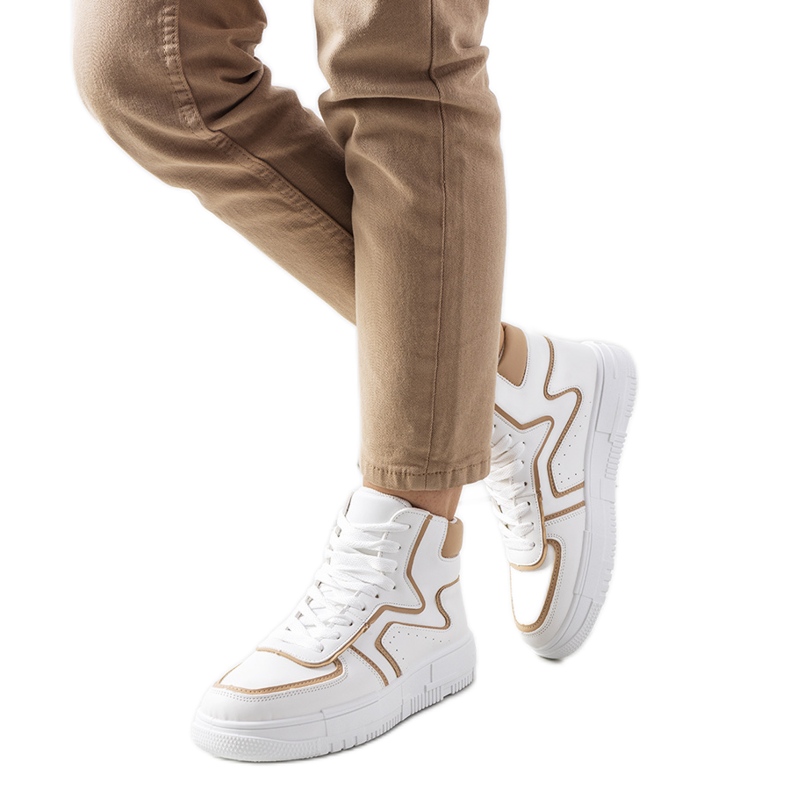 White Rosed -nilkkalenkkarit beige