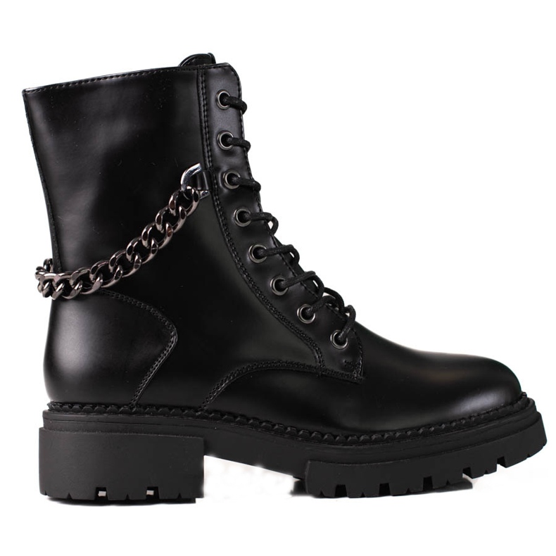 Naisten mustat laukut, joissa Shelovet-ketju paksulla alustalla