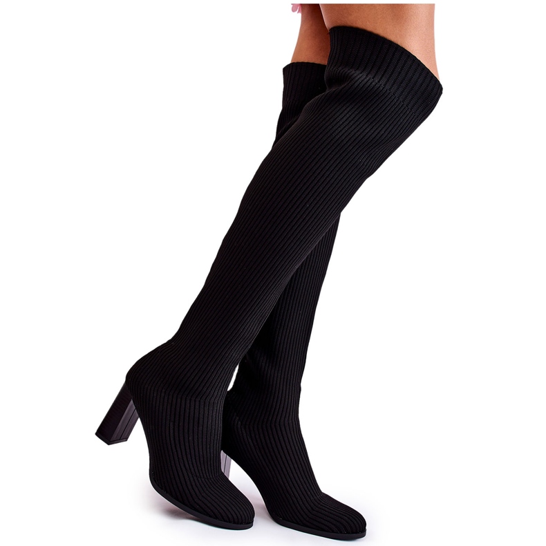 PS1 Raidalliset klassiset saappaat mustalla Laossilla