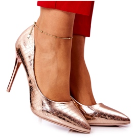 WS1 Snake Pattern Pins Rose Gold Tissoria kultainen