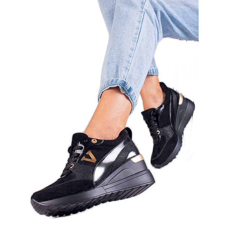 Vinceza Mustat naisten Potocki wedge -lenkkarit