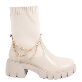 Saappaat, joissa sukkapäällinen Grace Beige