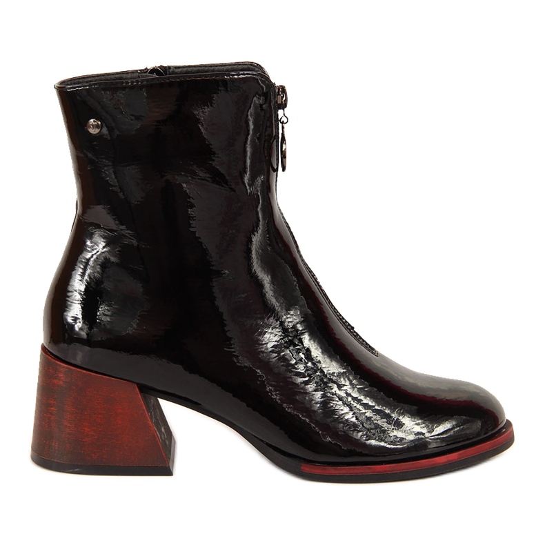 Naisten mustat lakatut korkeakorkoiset Vincezan saappaat