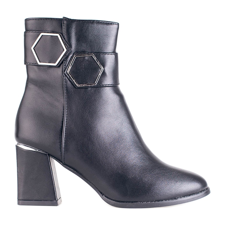 T.Sokolski Mustat Sokolskin naisten saappaat leveässä tolppassa