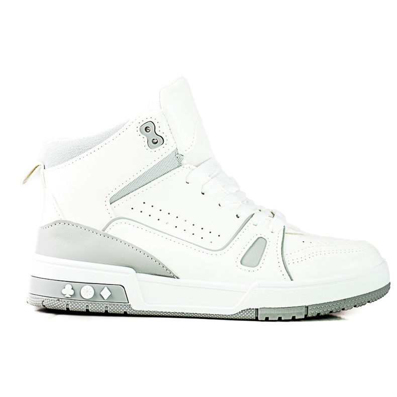 Korkeat nyörityslenkkarit Shelovet harmaa ja valkoinen