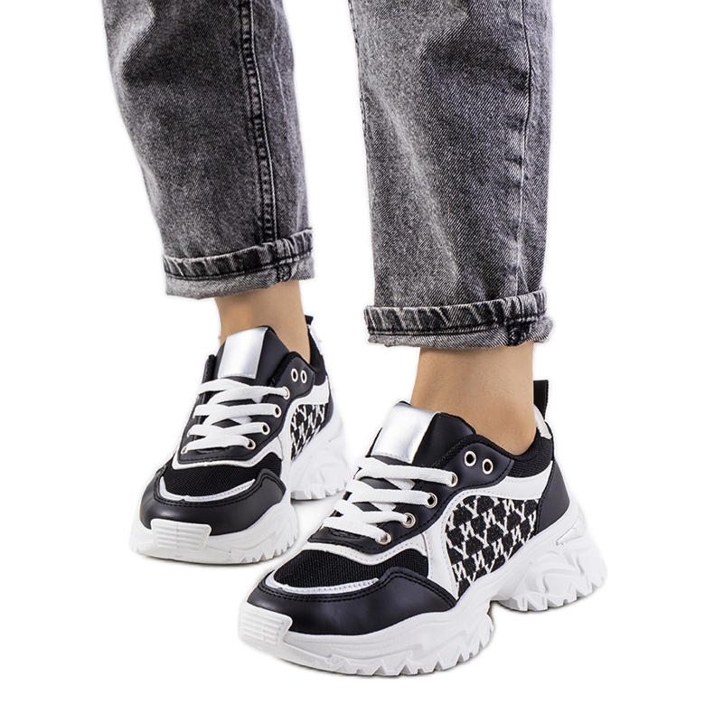 Naisten mustavalkoiset Florival-lenkkarit valkoinen