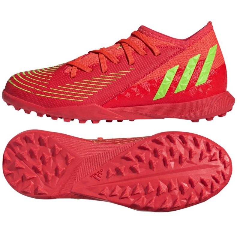 Adidas Predator Edge.3 Tf Jr GV8503 kengät punainen appelsiinit ja punaiset