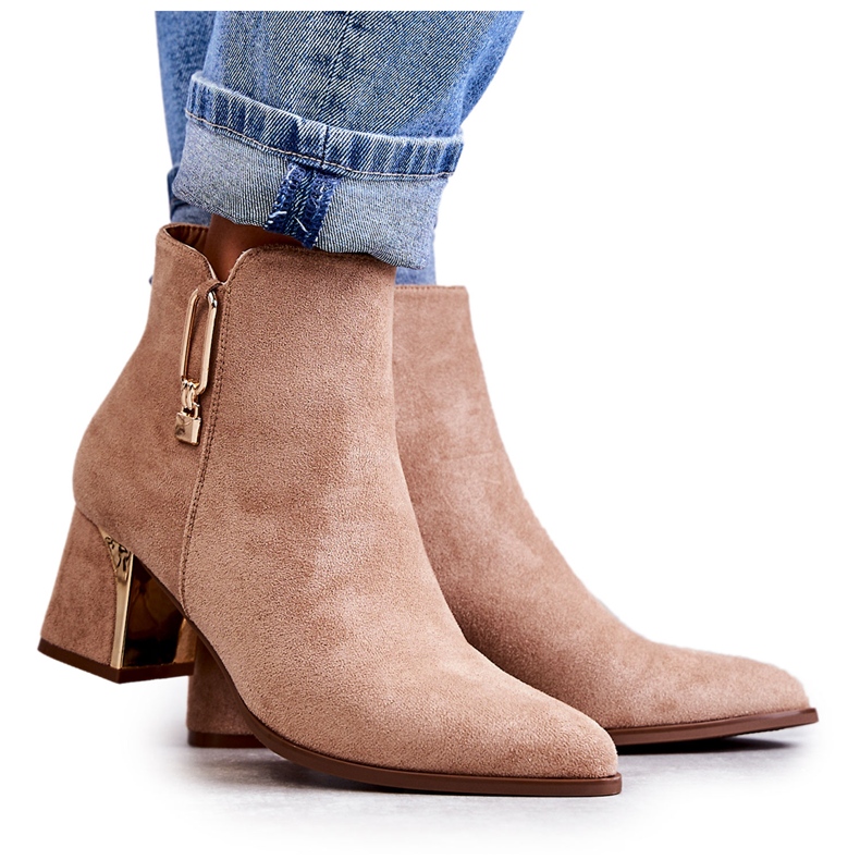 PS1 Mokkasaappaat pylväässä beigellä Erine-koristeella