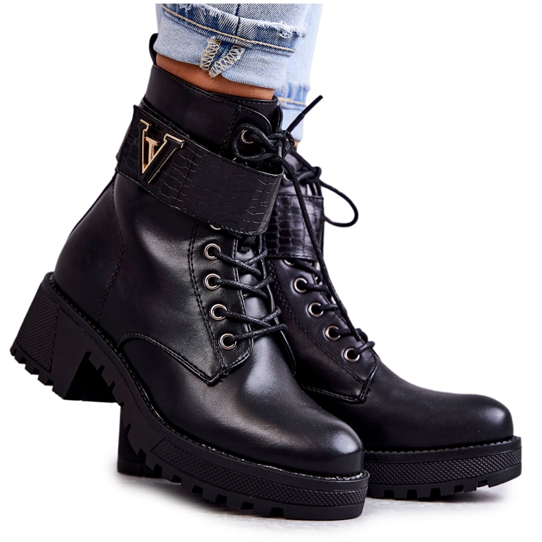 PG1 Nahkasaappaat mustalla Ramsey-lämmityksellä vetoketjulla