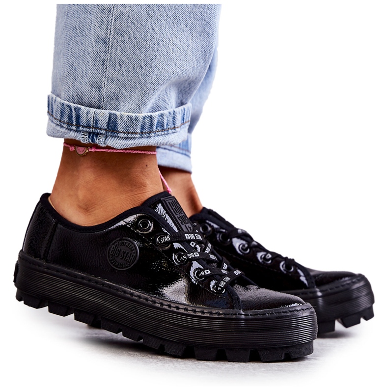 Muodikkaat lakatut tennarit Big Star KK274044 musta